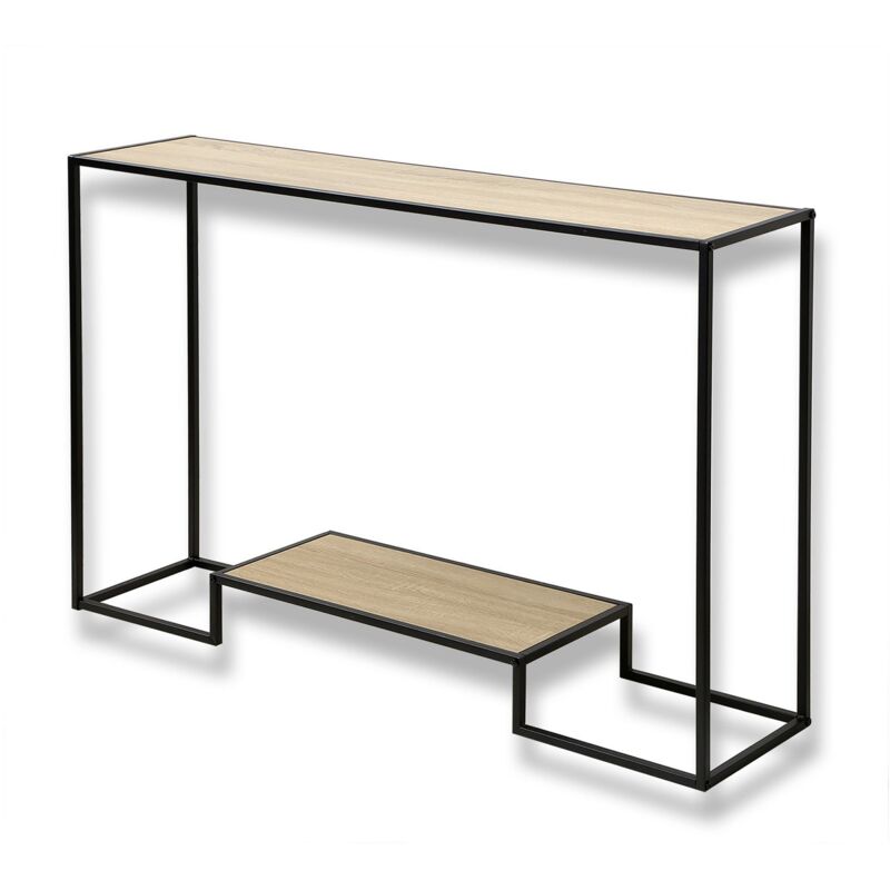 foto del prodotto consolle moderna 2 livelli decorazione rovere l 120 cm
