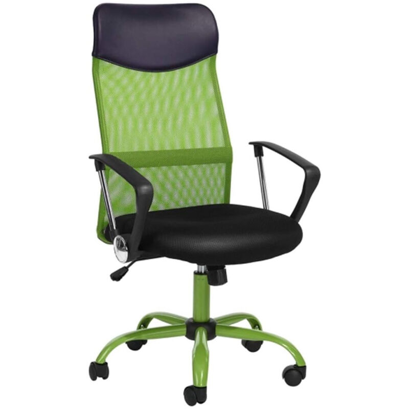 foto del prodotto furniturer poltrona sedia scrivania ufficio presidenziale girevole direzionale pelle verde