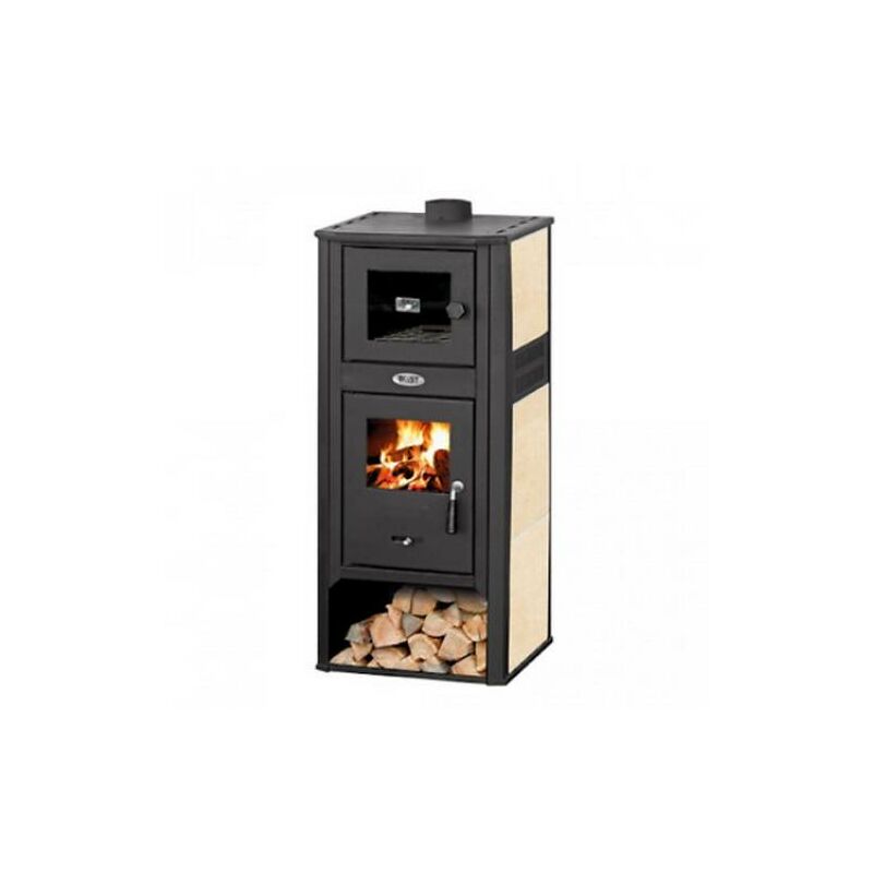 foto del prodotto stufa a legna con forno lucrezia 12 13 kw misura beige