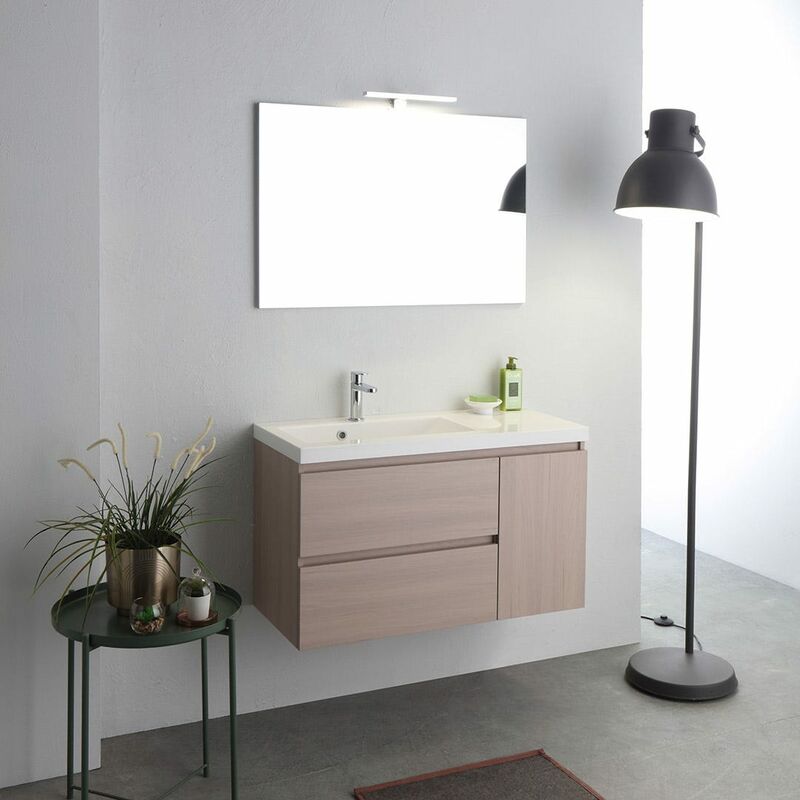 foto del prodotto kiamami valentina mobile bagno sospeso 90cm lavabo sx profondita 39cm malaga