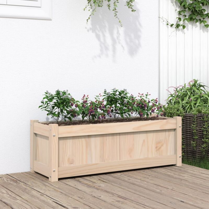 foto del prodotto vidaxl fioriera da giardino 90x31x31 cm in legno massello di pino