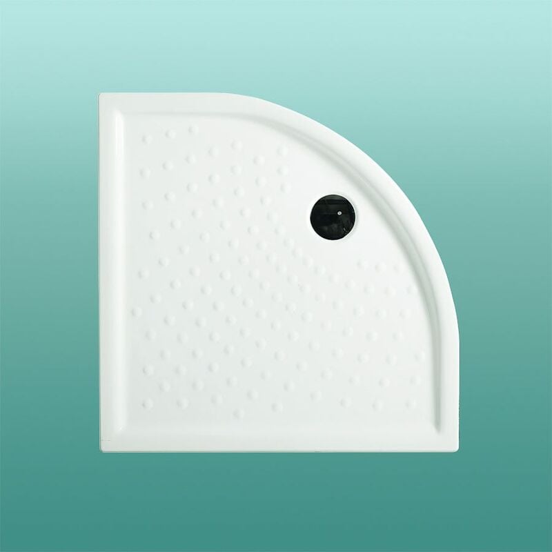 foto del prodotto kiamami valentina piatto doccia semicircolare in ceramica 90x90 malta