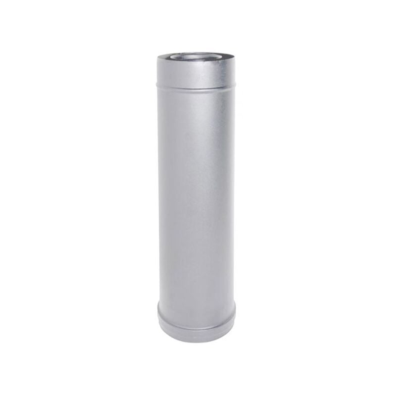 foto del prodotto canna fumaria tubo coassiale inox elemento diritto d. 80 130 0,25 mt ce stufa pellet made in italy