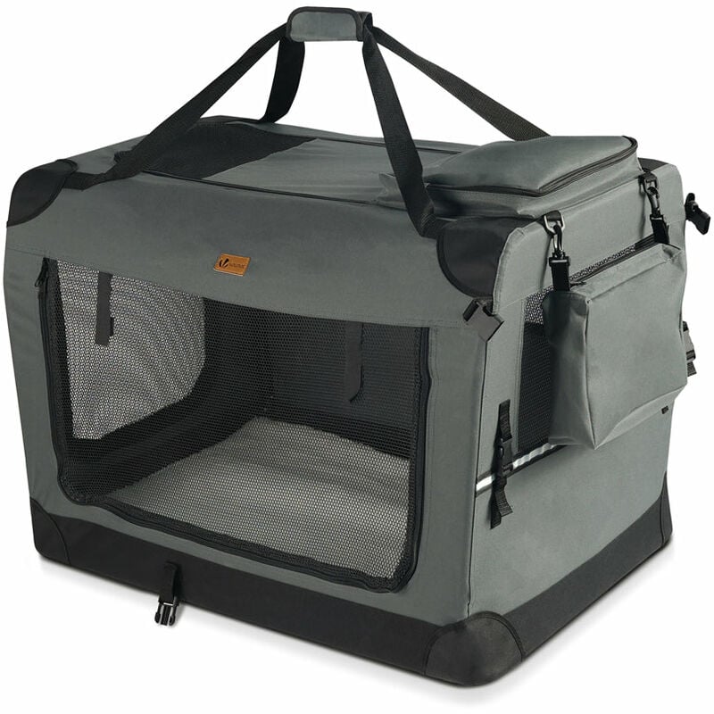 foto del prodotto vounot borsa trasportino per cani m grigio