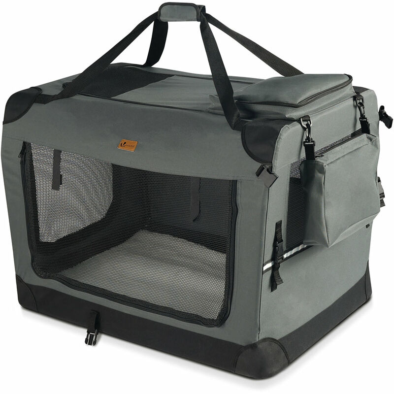 foto del prodotto vounot borsa trasportino per cani l grigio