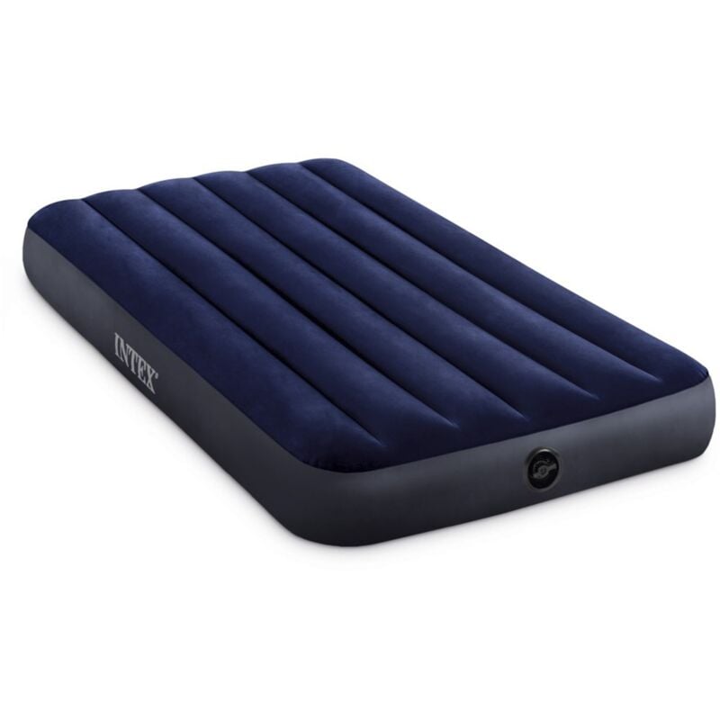 foto del prodotto 64756 materasso gonfiabile dura beam classic downy singolo, pvc, blu, 76x191x25 cm intex
