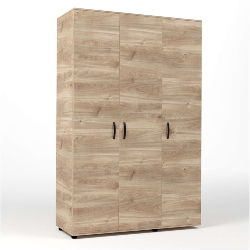 foto del prodotto kit armadio 3 ante 120x52x205 cm rovere m. k358