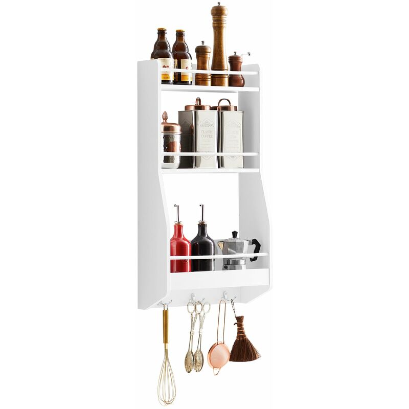 foto del prodotto mensola da parete mensola salvaspazio da cucina 38x17x75cm bianco kcr12 w sobuy