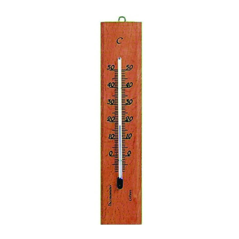 foto del prodotto termometro legno naturale rettangolare mm.190x40