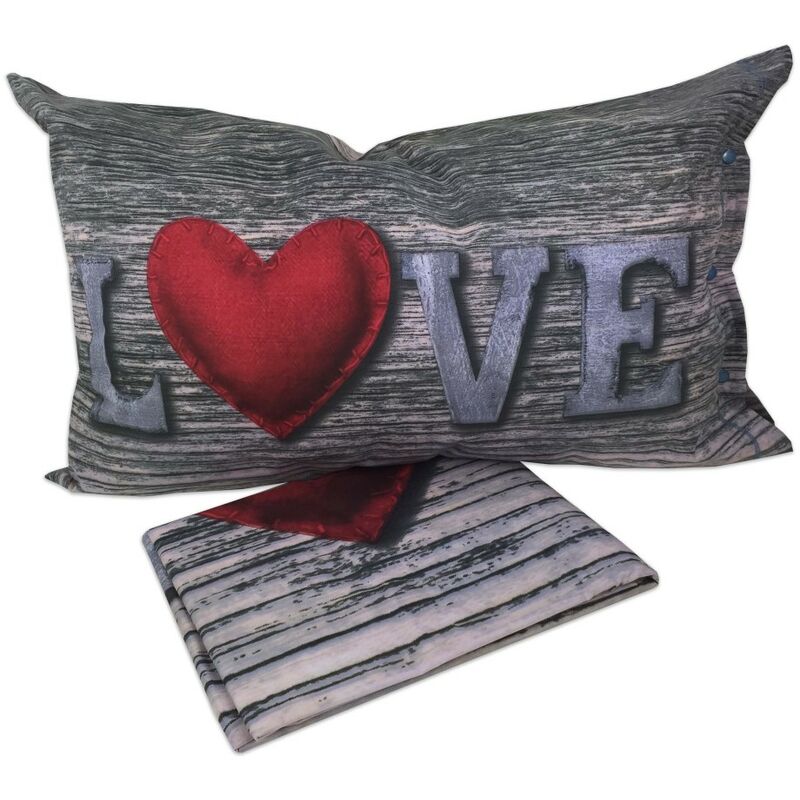 foto del prodotto tex family copripiumino daisy cuore love shabby tirolese cm. 155x200