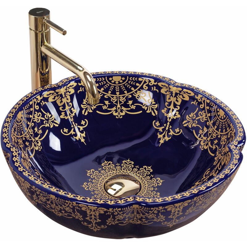 foto del prodotto rea lavabo da appoggio marina blue