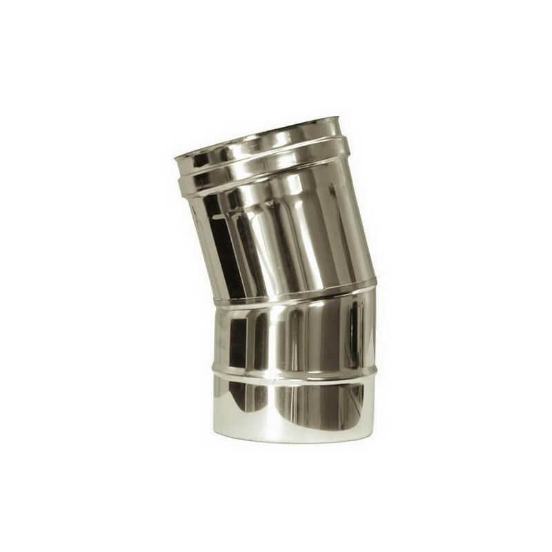 foto del prodotto curva 15 canna fumaria dn 100 tubo acciaio inox 316