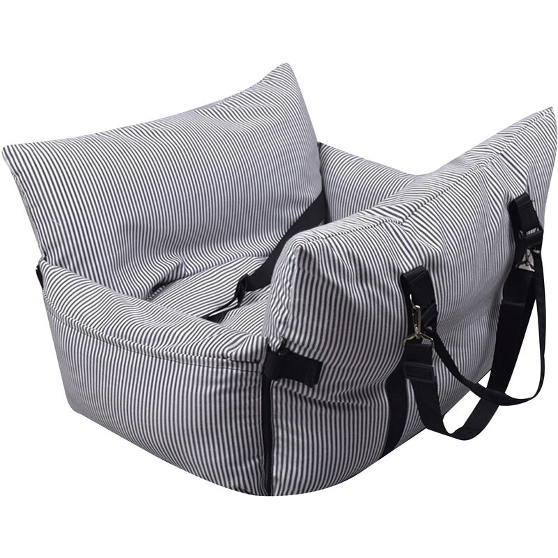 foto del prodotto seggiolino portatile per cani, seggiolino imbottito per cani, seggiolino rimovibile per cani di piccola e media taglia,52x52cm blue vercart