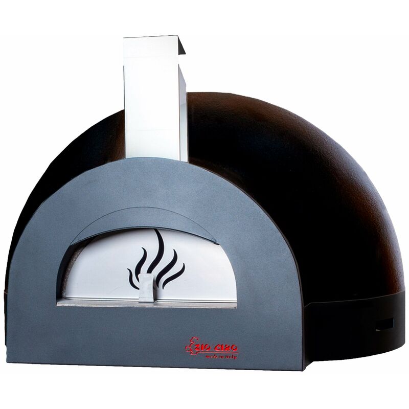 foto del prodotto forno a legna da esterno cottura diretta in refrattario zio ciro subito cotto 100 nero