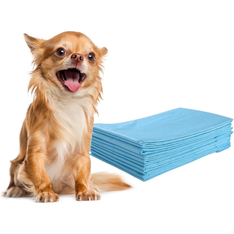 foto del prodotto tappetini igienici grandi per animali, traverse animali a 5 strati, assorbe bene senza perdite 60 x 43 cm 30 pezzi costway