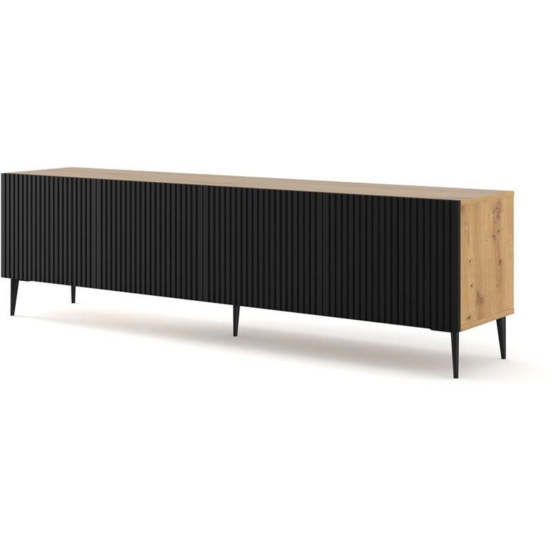 foto del prodotto bim furniture mobile tv 4 ante phila marrone e nero 200cm