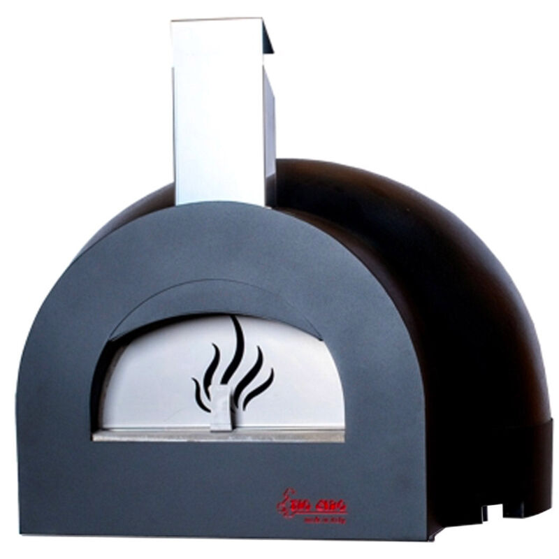 foto del prodotto forno a legna da esterno cottura diretta in refrattario zio ciro subito cotto 80 nero