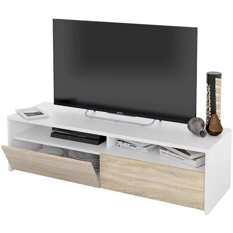 foto del prodotto mobile soggiorno porta tv kioto bianco e rovere