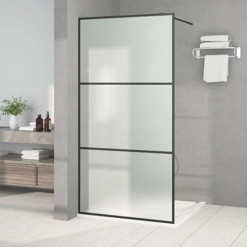 foto del prodotto vidaxl parete doccia walk in 100x195 cm vetro smerigliato esg