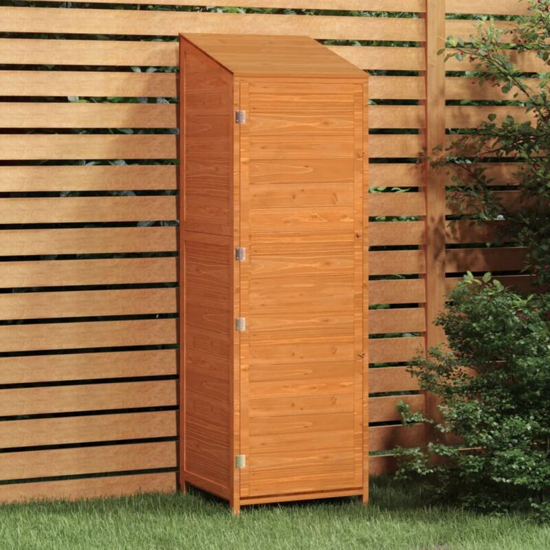 foto del prodotto vidaxl capanno da giardino marrone 55x52x174,5 cm legno massello abete