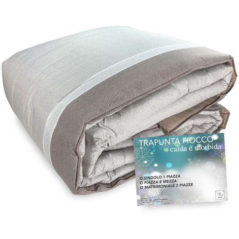 foto del prodotto tex family trapunta fiocco puntinato beige piumone invernale made in italy 1 piazza