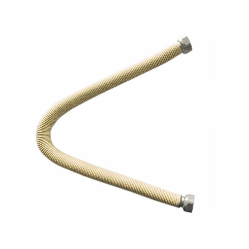 foto del prodotto tubo flessibile estensibile inox 1 ff 750 1500 mm. ricoperto giallo