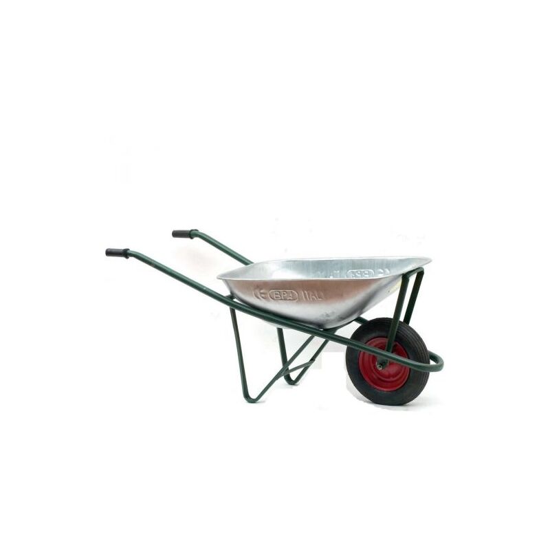 foto del prodotto carriola giardino edilizia vasca acciaio zincato carico 75lt bpa italy