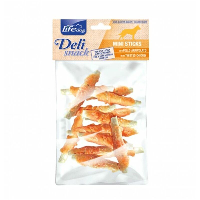 foto del prodotto dog delisnack ministick masticativi 100gr pollo life