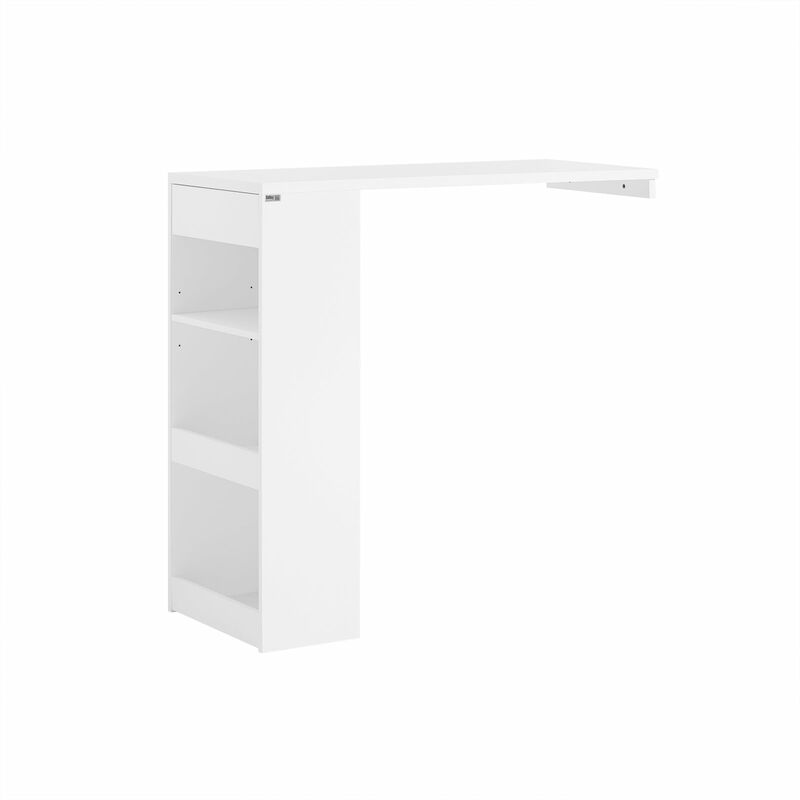 foto del prodotto bancone bar tavolo alto da bar penisola cucina tavolo da parete tavolo da balcone bianco 110x45x106cm fwt101 w sobuy