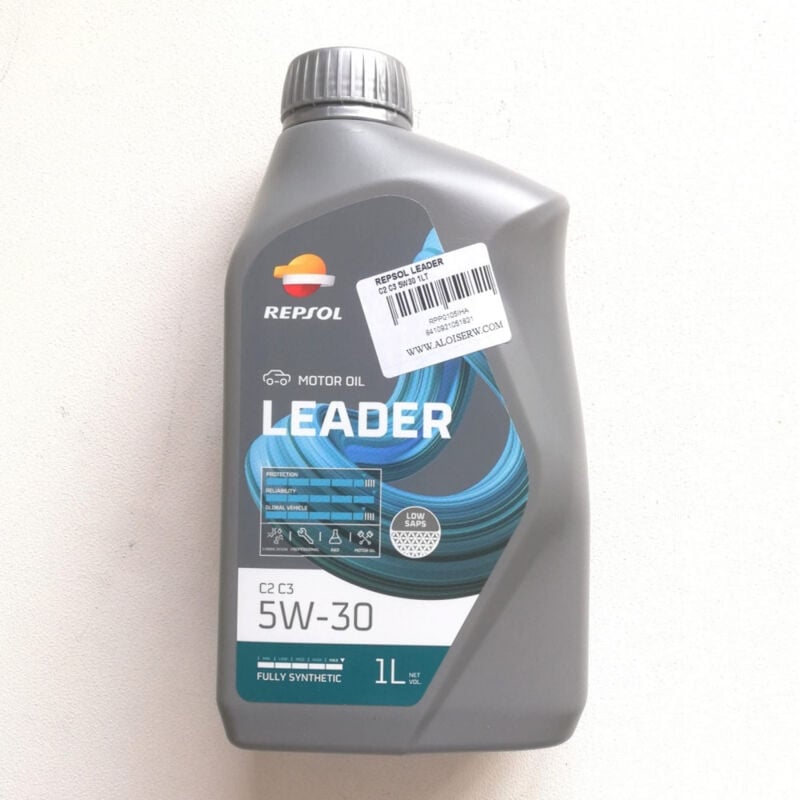 foto del prodotto repsol leader 5w30 1lt olio lubrificante sintetico c2 c3 per motori diesel e benzina