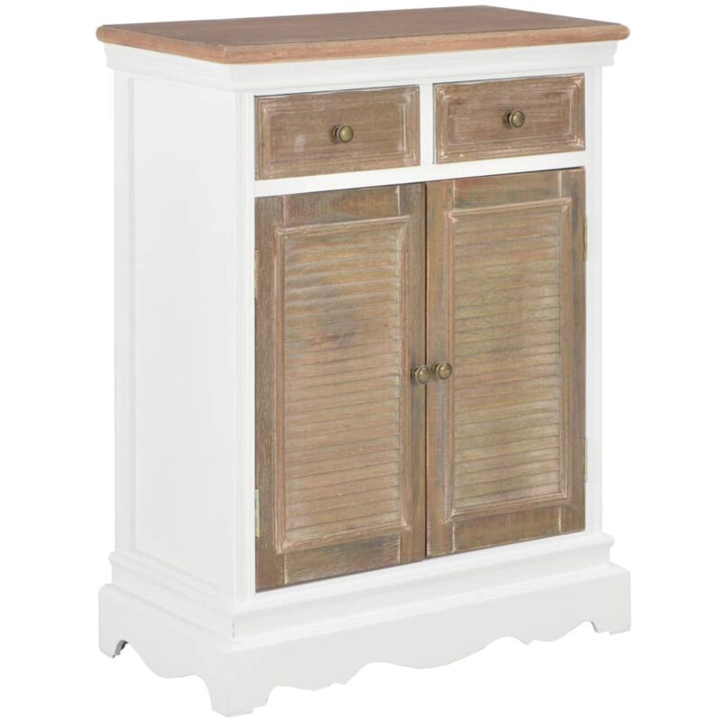 foto del prodotto vidaxl credenza bianca 60x30x80 cm in legno massello