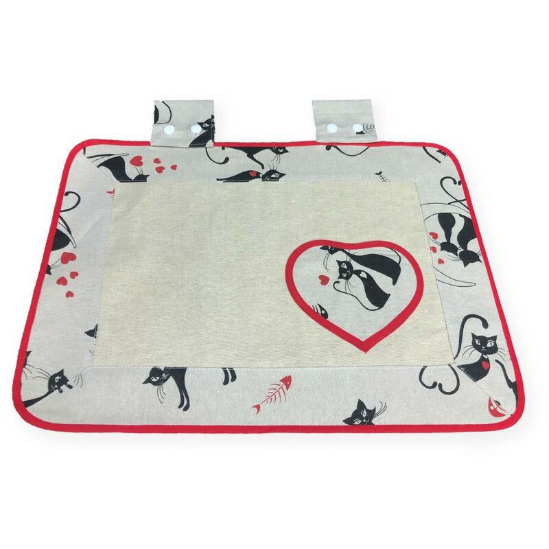 foto del prodotto tex family copriforno copri forno in tessuto gatto nero
