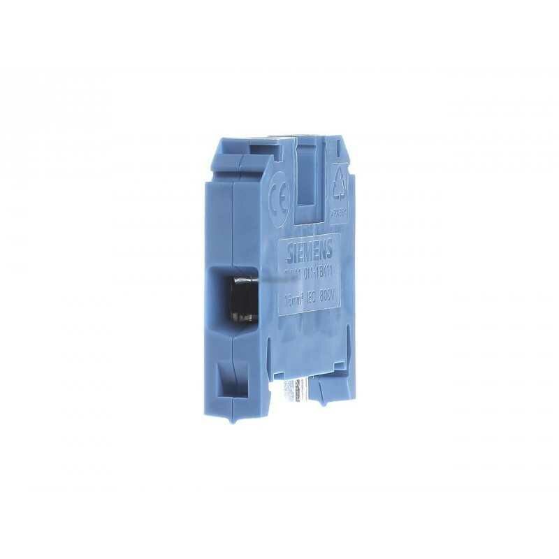 foto del prodotto siemens morsetto passante da quadro blu attacco din 2.5 mmq 8wa10111bf23