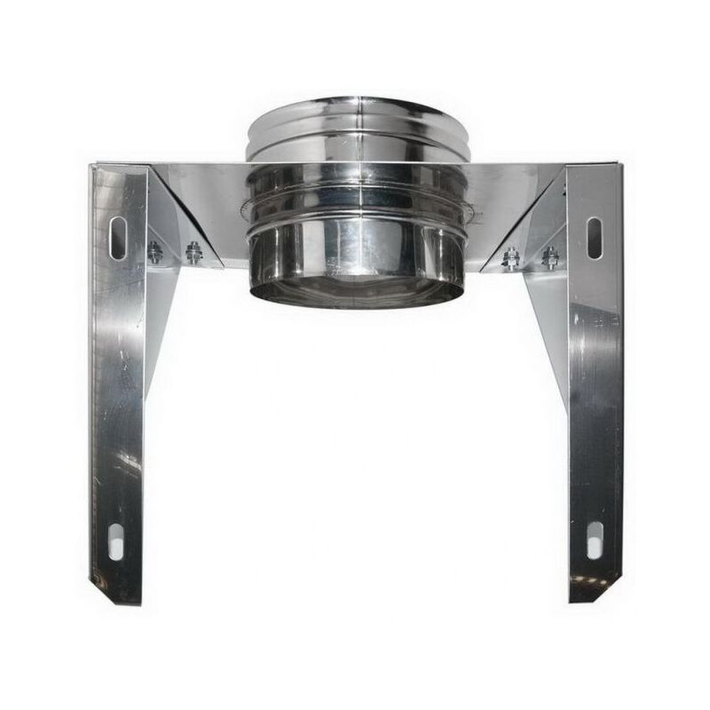foto del prodotto canna fumaria parete doppia coibentata inox supporto murale aperto dn 150 200