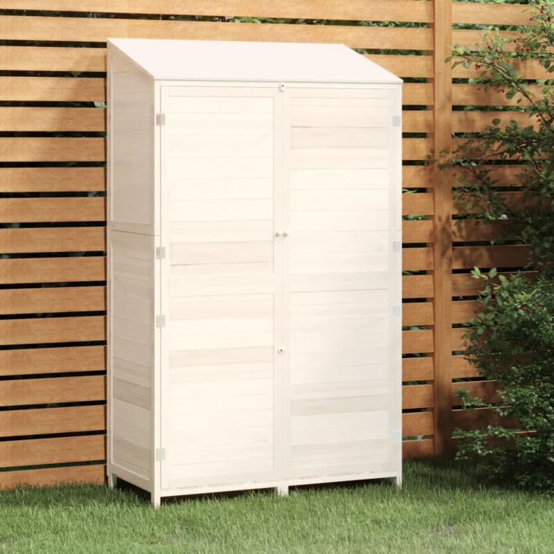 foto del prodotto vidaxl capanno da giardino bianco 102x52x174,5 cm legno massello abete