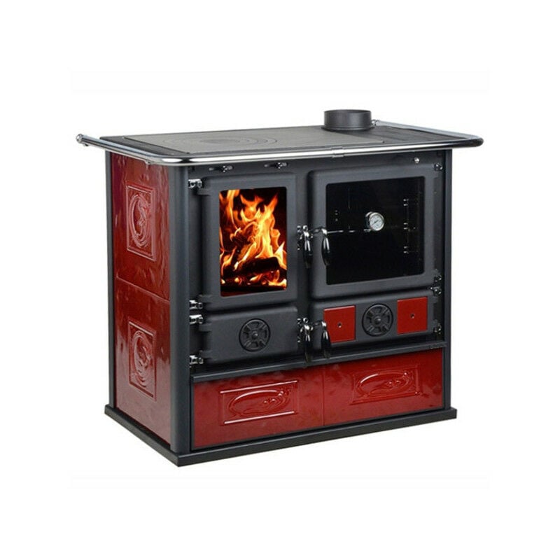 foto del prodotto la nordica cucina a legna nordica rosa 8.8 kw liberty bordeaux mod. 7015213