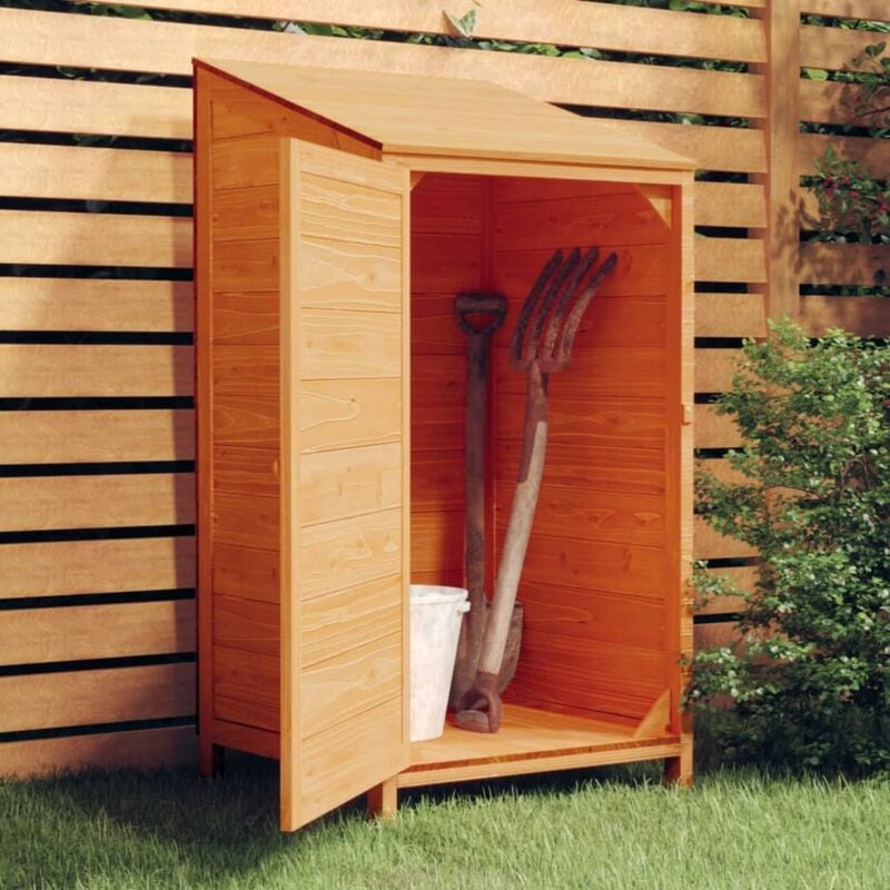 foto del prodotto vidaxl capanno da giardino marrone 55x52x112cm legno massello di abete