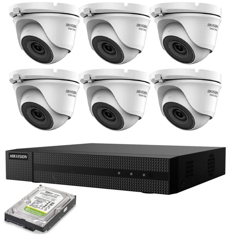 foto del prodotto kit videosorveglianza ahd 6 telecamere hikvision hd 1tb