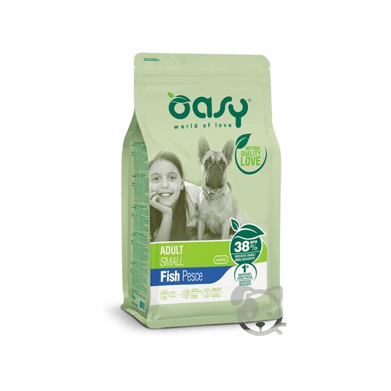 foto del prodotto oasy dry dog adult small pesce 1 kg