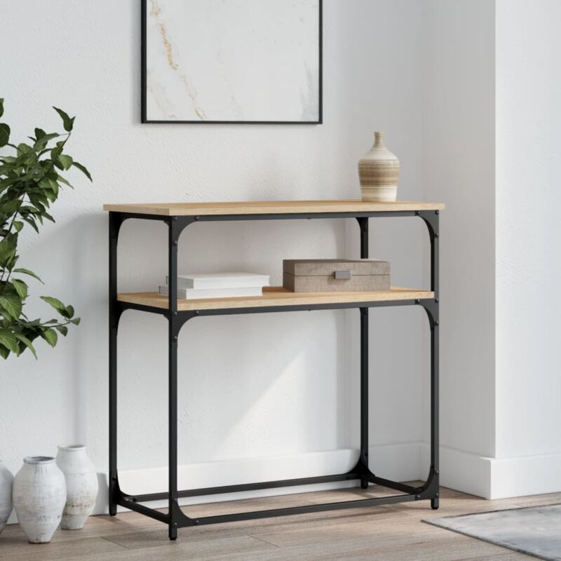 foto del prodotto vidaxl tavolino consolle rovere sonoma 75x35,5x75cm legno multistrato