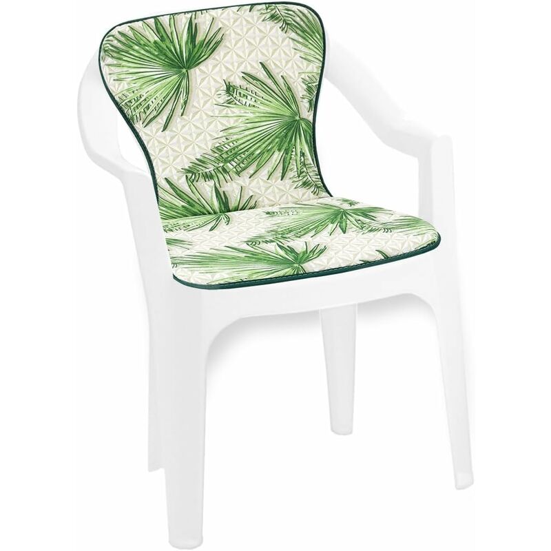 foto del prodotto cuscino sedia giardino seduta schienale morbido 100 made in italy palme