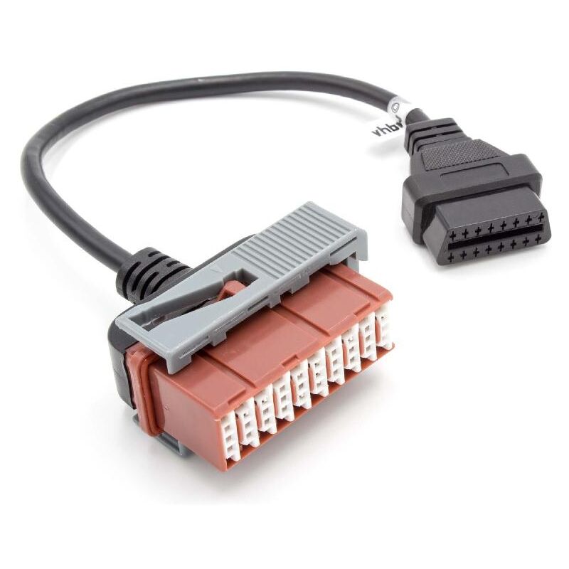foto del prodotto vhbw obd2 cavo adattatore 30pin a 16pin per dispositivo diagnostico obd per peugeot 106, 406, 605, 806, expert con connettore da 30 pin