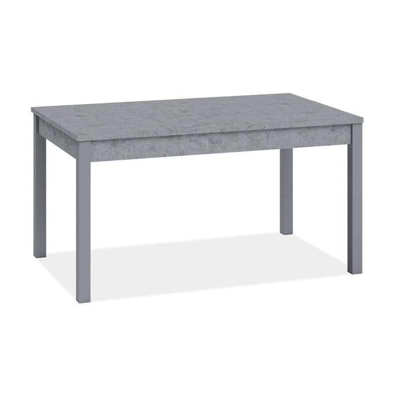 foto del prodotto tavolo pranzo allungabile grigio cemento in legno nobilitato cm 80x120 160