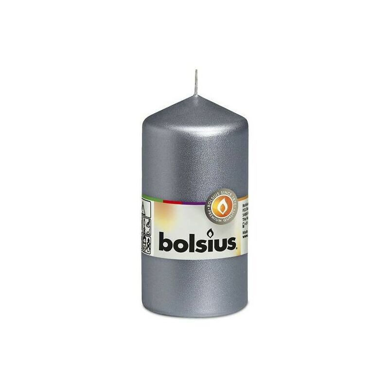 foto del prodotto moccolo singolo 120 58 silver bolsius