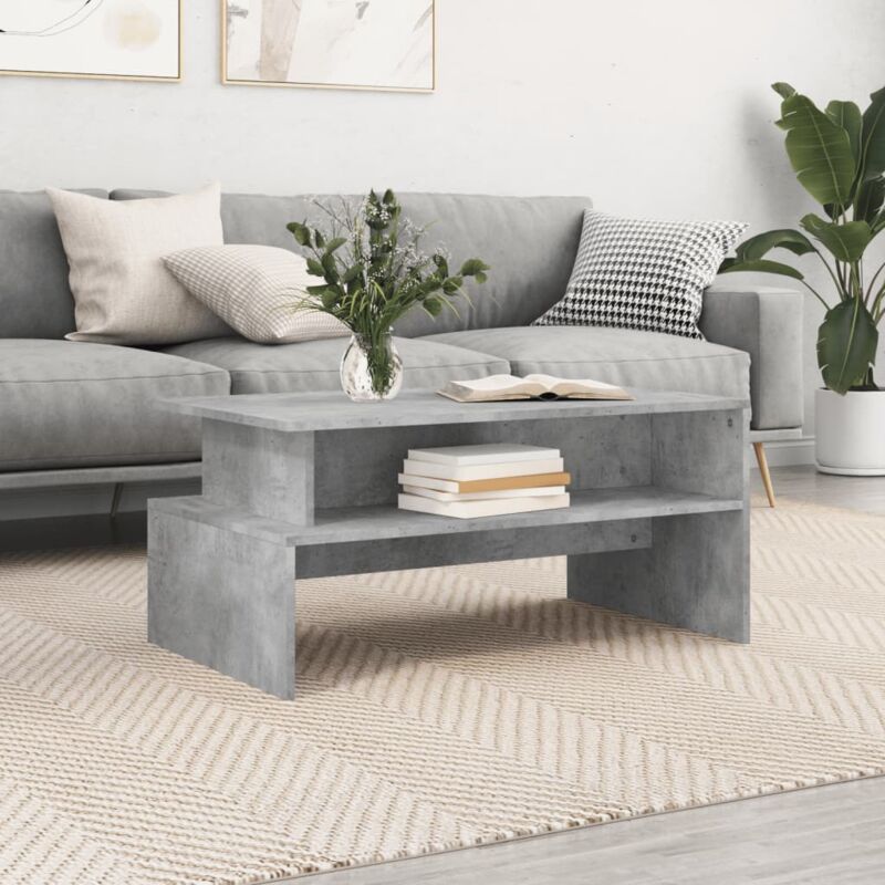 foto del prodotto tavolino salotto,tavolino da caff ,tavolino basso grigio cemento 90x55x42,5 cm legno multistrato asfv893521 bonnevie