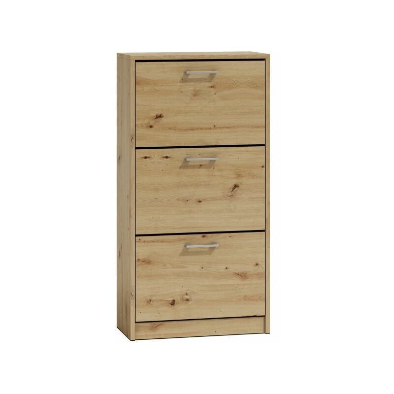 foto del prodotto fano scarpiera 116x60x28 cm deposito scarpe moderno mobile ingresso 3 ante