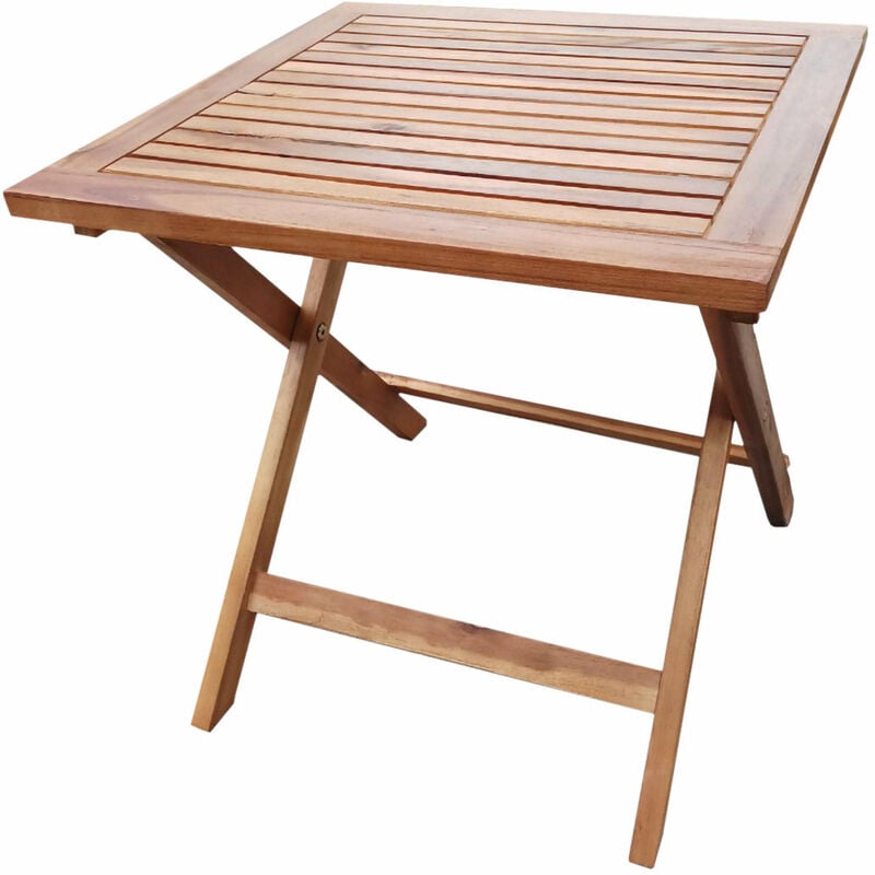 foto del prodotto tavolo quadrato pieghevole da giardino 46x46 cm in legno