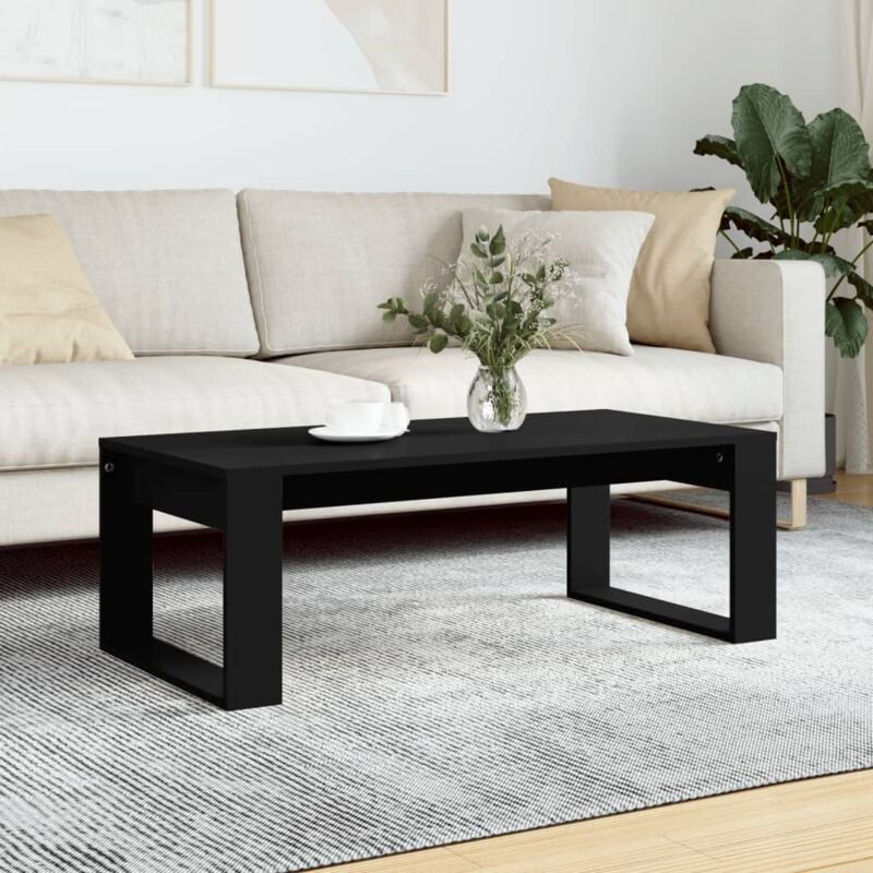 foto del prodotto tavolino da salotto,tavolino da caff ,tavolino basso nero 102x50x35 cm in legno multistrato asfv476731 bonnevie