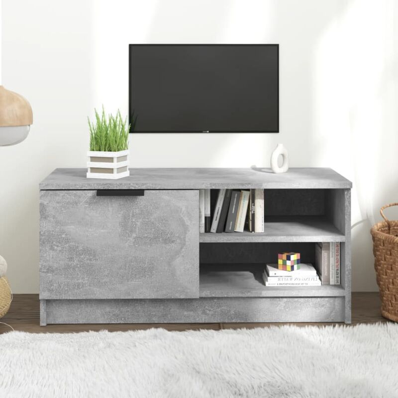 foto del prodotto mobile tv moderno porta tv grigio cemento 80x35x36,5 cm legno multistrato bv224149 bonnevie
