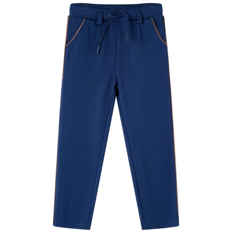 foto del prodotto pantaloni per bambini con coulisse blu marino 116